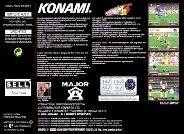 International Superstar Soccer '98 (Europe) (Beta) (1998-03-02) box cover back